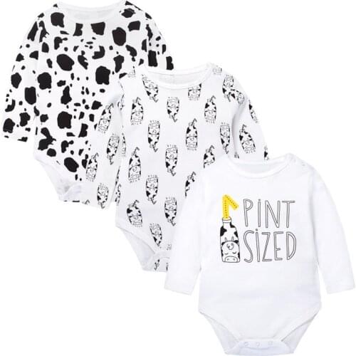 100% cotton 3 pieces / lot New Baby beautiful cows print Sports suit for kids natural cotton clothing with Long sleeves for boys