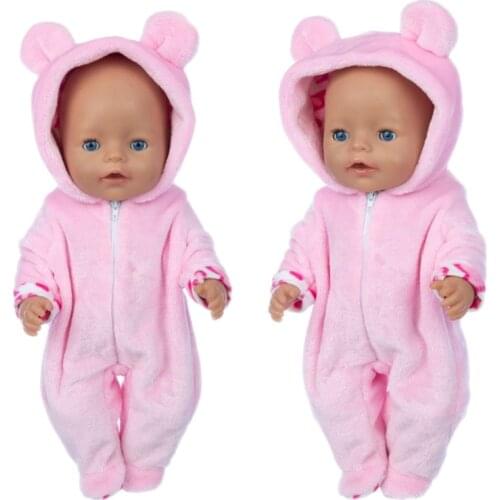 Pink Warm Suit+Shoes Doll Clothes Fit 17 inch 43cm Doll Clothes Born Baby Suit For Baby Birthday Fistival Gift