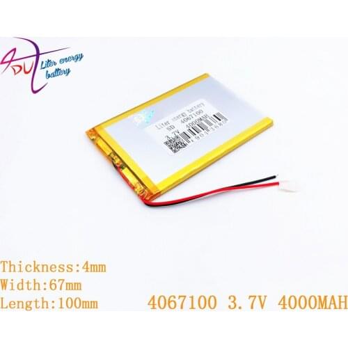 Liter energy battery tablet VX610W 4067100 3.7V 4000MAH 4065100 genuine large capacity battery than the original durable