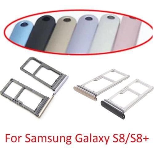 20 PCS New Sim Card Tray Reader Holder Slot For Samsung Galaxy S8 G950 S8 Plus G955 SD Card Sim Tray For Samsung S8 S8plus S8