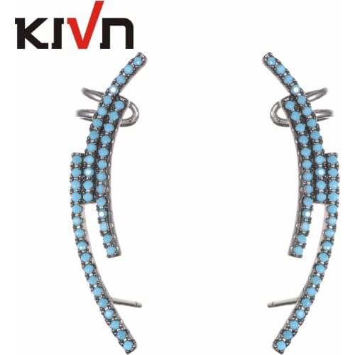 KIVN Womens Fashion Jewelry CZ Cubic Zirconia Ear Cuff Ear Crawler Climber Earrings Girls Mothers Day Birthday Christmas Gifts