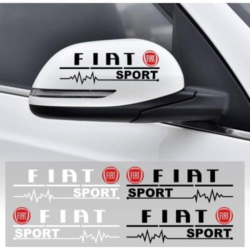 2PCS Car Rearview Mirror Stickers Decal Badge Auto Decorative Stickers For FIAT JUNTO Abarth 500 Stilo Ducato Palio Bravo Doblo