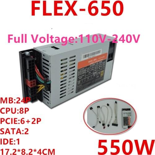 New PSU For XinHang ITX Flex Nas Small 1U Full Modular 80plus Gold K39 K35 S3 M41M24 550W Power Supply FLEX-650