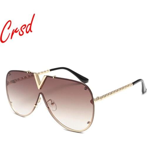 CRSD 2020 Fashion Womens Retro Sunglasses Round Face Metal FramePersonality Shade Decoration Sunglasses UV400