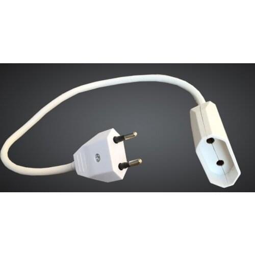 European EU 2 Prong VDE Male to Female Power Extension Cord Cable 1.5M/2M EU Plug Power Extension Cord