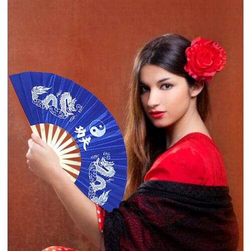 Folding Fan Stainless Steel TaiChi Fan Kung Fu Wushu Gym Show Decorate Fan Fitness Wushu China Traditional