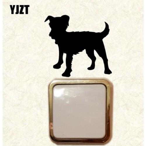YJZT Mongrell Puppy Wall Decal Vinyl BedRoom Decor Switch Sticker Cartoon Animal Dog Pattern 17ss0370