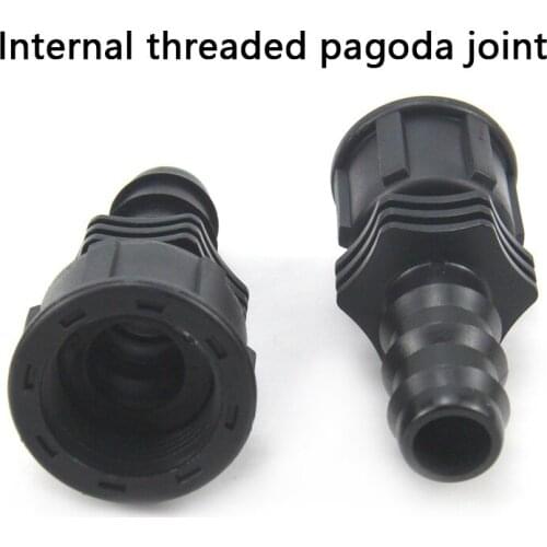 1pc 1/2"-3/4"Female Thread To 13/16mm Pagoda Connector Hi-quality Soft Water Pipe Connector UPVC Fittings Irrigation Hose Parts