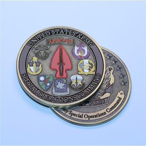 Free Shipping 5pcs/lot,NEW U.S. Army Special Operations Command Sine Pari Challenge Coin