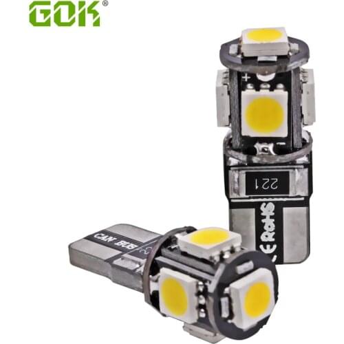 Free shipping hot selling 10pcs/lot T10 W5W 5SMD led canbus 194 5050 SMD t10 5LED Car Canbus LED Lamp White Light car styling