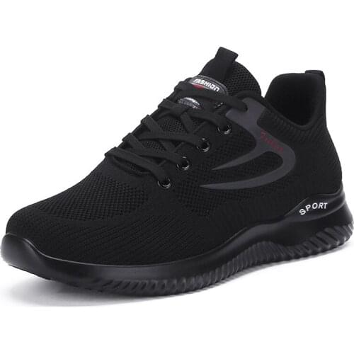 Black Sneakers Tennis Sport Masculino Zapatillas Hombre Large Size Men Casual Shoes Lace-up Comfortable Breathable Walking Shoes