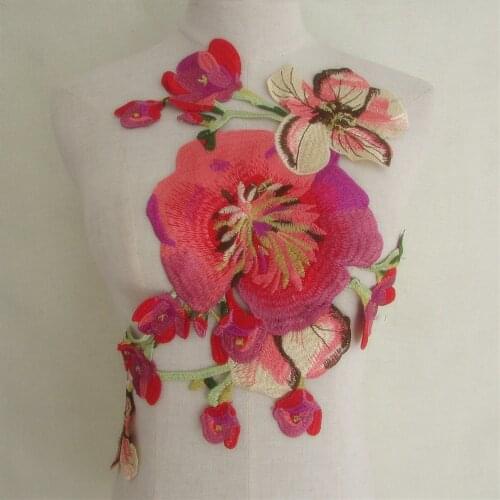 Fashion Neckline Collar Decoration Costume 3D Flower DIY Embroidery Venise Lace Fabric Dress Applique Motif Sewing Accessories