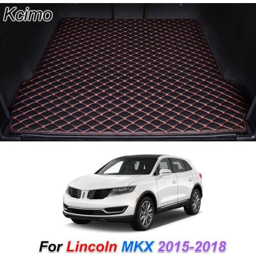 The Trunk Floor Leather Liner Car Trunk Mat Cargo Compartment Floor Carpet for Lincoln MKX 2015-2018