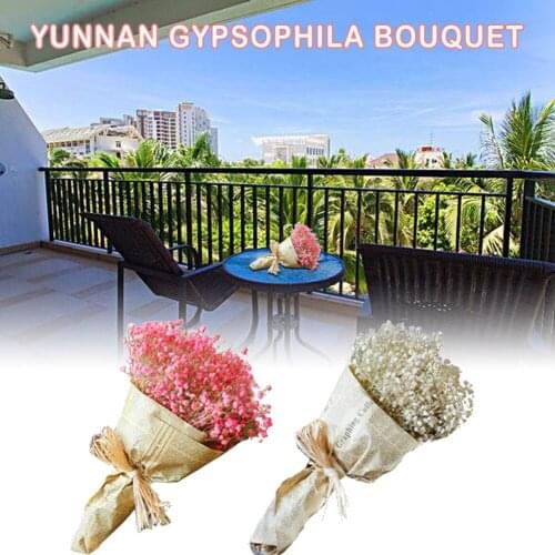 Natural Dry Flower Babysbreath Bouquet Decoration Ornament For Home Office Hotel Restaurant For Family Friend