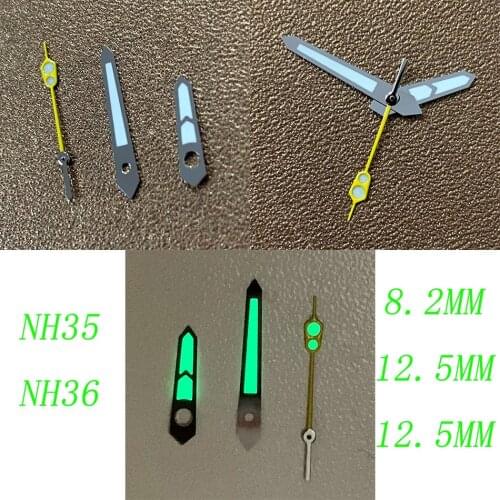 NH36 watch pointer accessories modified white pointer green luminous Japanese NH35 automatic movement SKX007