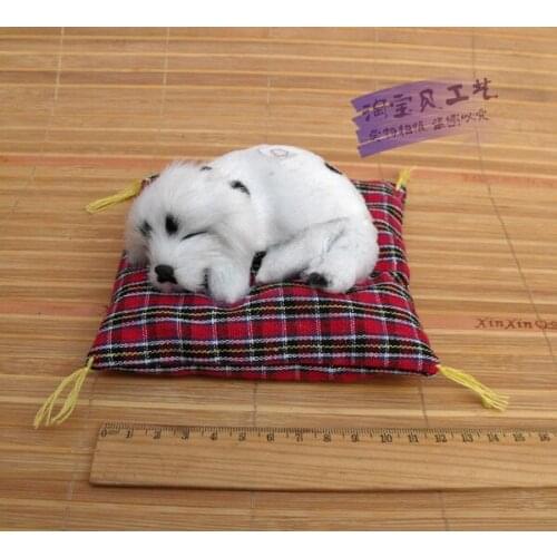 New creative simulation spot dog model toy resin and fur sleeping dog doll gift about 14x13cm 1872