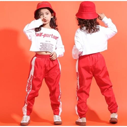 Childrens New Jazz Dance Costume Set Performance Costume Hip Hop Modern Street Dance for Girls Kids Stage Show Dancewear