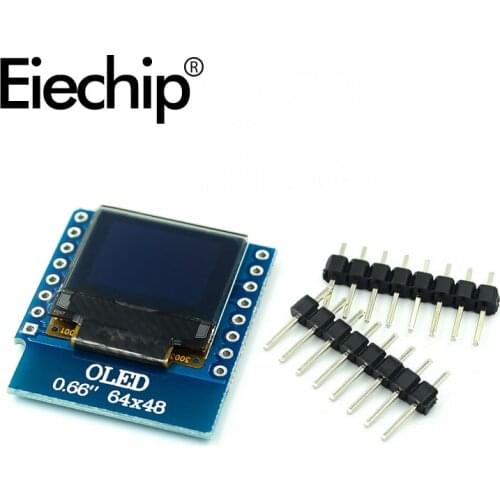 0.66" Drive IC SSD1306 IIC/I2C interface 64*48 white, LCD Screen 0.66 inch OLED Display module for Adunio Wemos D1 MINI