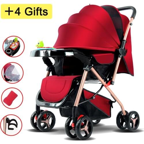 Luxury 2 In 1 Baby Stroller Music Disc Plate Big Wheel for Winter Folding Child Pram Pushchair Baby Stroller Travel Stroller