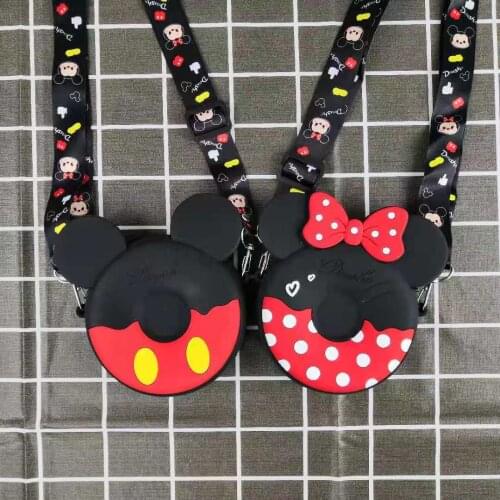 2021 Anime Disney Backpack for Children Mickey Minnie Mouse Bag Waterproof Silicone Bag Baby Girl Kindergarten Primary Schoolbag