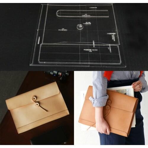 Acrylic Leather Template For Diy Handmade Leathercraft Shoulder Bag File Package Sewing Pattern Tools Sewing Stencils 35x25x5cm