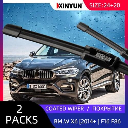 Coated wiper LHD Front Windscreen Windshield Wiper Blades For Bmw - X6 (F16, F86) 2014-2020 Windshield Front Window 22"+20"