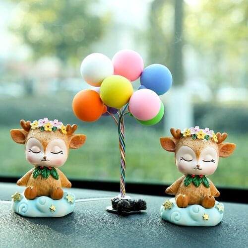 Birthday Forest Deer Cake Topper Fun Toys For Kids Children Girls Little Gifts Cake Decorating Animal Decoration Cupcake Toppers