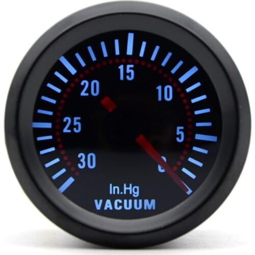 2'' 52mm Universal Smoke Lens Vacuum Gauge 0-30 In.Hg Vacuum meter LED Meter Car Gauge