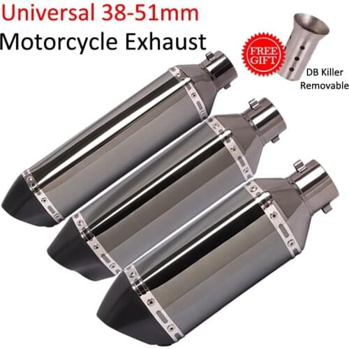 36-51mm Universal Motorcycle Exhaust Pipe Muffler Escape Moto DB Killer For RC390 Z900 GSXR750 KTM390 S1000RR NC700 MSX125 Z400