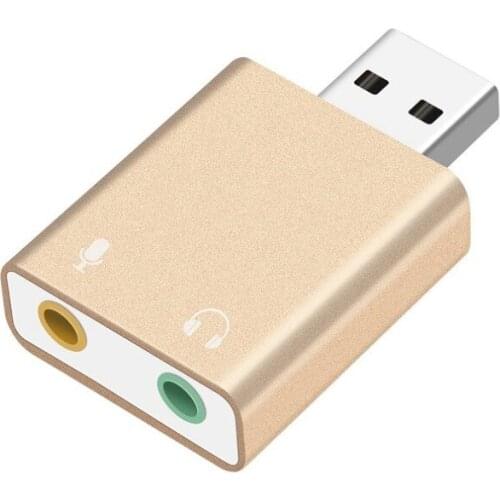 External USB Audio Sound Card USB To Jack 3.5mm Converter Headphone Adapter Mic Sound Card Headsets Virtual 7.1CH Microphone