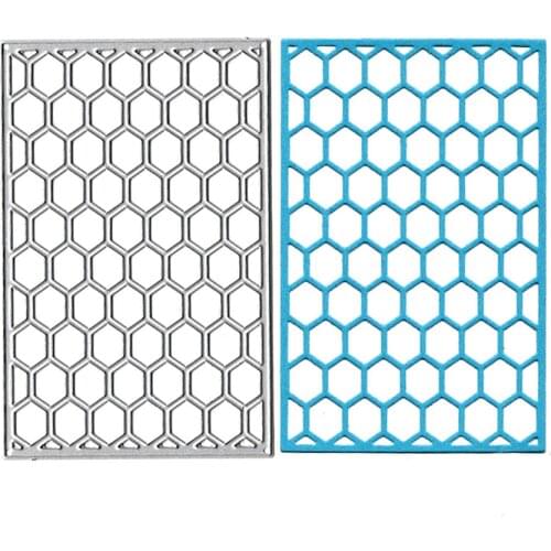 Honeycomb Mesh Frame Cutting Dies Scrapbooking Embossing Folder Fustelle Stencil Clear Stamps And Card Metal Die Cut DIY Mold
