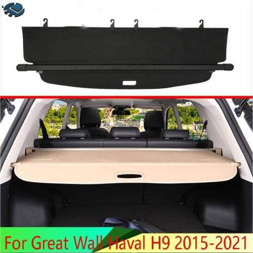 For Great Wall Haval H9 2015-2021 Aluminum+Canvas Rear Cargo Cover privacy Trunk Screen Security Shield shade Accessories