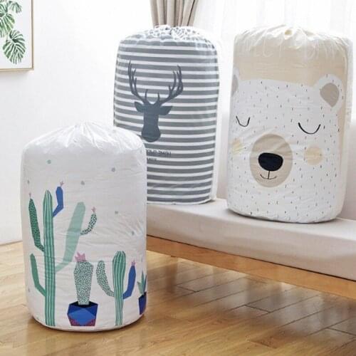 Foldable Quilt Storage Bag Blanket Closet Sweater Dustproof Organizer Box Translucent Travel Home Waterproof Drawstring Pouch