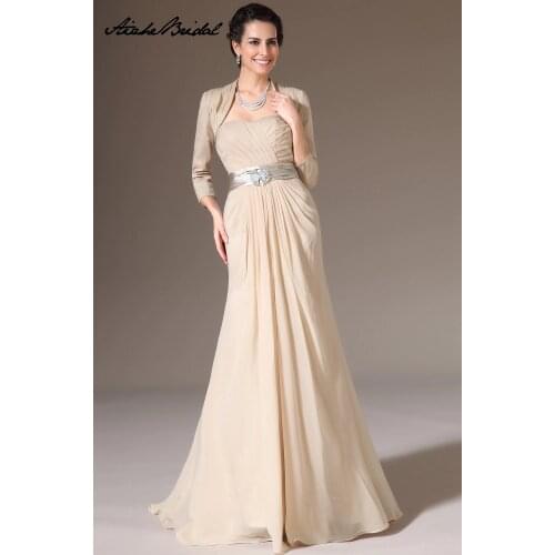 With Jacket 2018 Mother Of The Bride Dresses A Line Floor Length Chiffon Plus Size Long Elegant Groom Mother Dresses Wedding