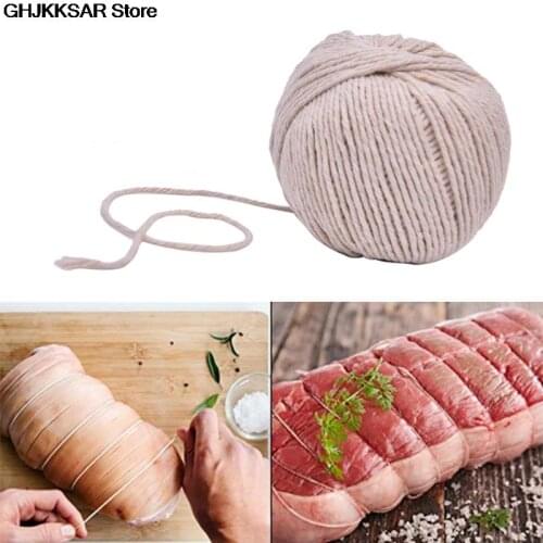 1 * Roll 75m Cooking Tools Butchers Cotton Twine Meat Prep Trussing Turkey Barbecue Strings Meat Sausage Tie Rope Cord