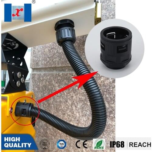 10pcs/lot PA Hose Plug Card Connector AD15.8 Plastic Bellows Nylon Quick Connector Plastic Corrugated Pipe Joint