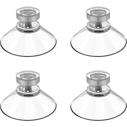 4Pcs Suction Cup With Thumbscrew Screw Rubber Suction Cup Transparent Sucker Plastic Hooks window glass Table Tops Storage Tools