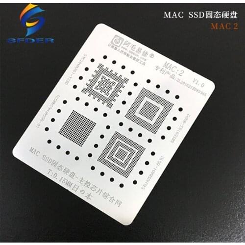 8pcs/lot BGA Reballing Stencil MAC1-8 For MACBOOK MAC Pro A2159 A1706 A1707 A1534 Power USB Charging IC CPU/RAM SSD DDR