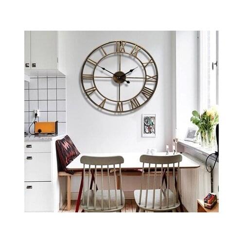 80CM North Europe Brief Creative Wall clock Roman numerals retro Iron Watches Antique Klok Wedding decorations Wall clocks