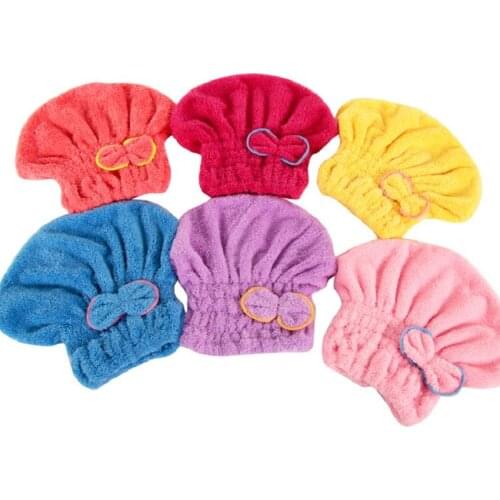 Microfiber Bath Towel Hair Dry Quick Drying Lady Bath towel soft shower cap hat for lady man Turban Head Wrap Bathing Tools