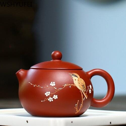 Yixing tea pot purple clay filter Xishi teapot Handmade beauty kettle Tea set Customized gifts Authentic Tie Guanyin Puer 210ml