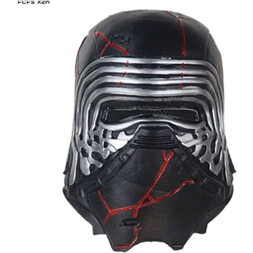 Black Kylo Ren Latex Headgear Cosplay Props Halloween Darth Vader Costume Mask Carnival Purim Nightclub Bar Role play Party Mask