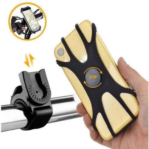Bike Phone Holder Universal Detachable Bicycle Mobile Cellphone Holder Motorcycle Suporte Celular Rotatable Phone Holder