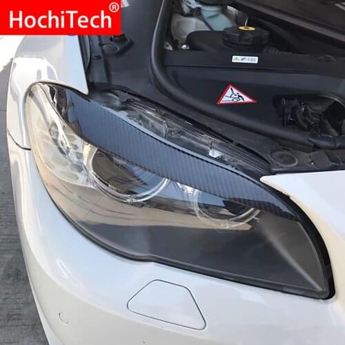 For BMW 5 Series F10 F18 523 525I 520LI Carbon Fiber Head Light Eyebrow Trim Cober Dyelid Decoration Accessories