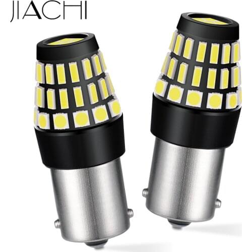 JIACHI 100PCS 1156 BA15S Car Turning LED Lights W21/5W Reverse Singal Light 3157 7443 P21/5W Auto Tail Bulb Brake Lamp New White