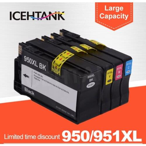 ICEHTANK Compatible Replacement For HP 950 951 XL Ink Cartridge 950XL 951XL Officejet pro 8100 8610 8620 8630 8600 Printer Full