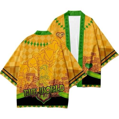 2020 kpop Anime japanese Kimono Jojos Bizarre Adventure Haori Giorno Giovanna Bruno Bucciarati Cosplay Women Men Casual Clothing