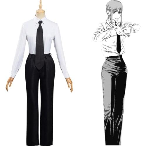Chainsaw Man Makima Cosplay Costume Shirt Pants Outfits Halloween Carnival Suit