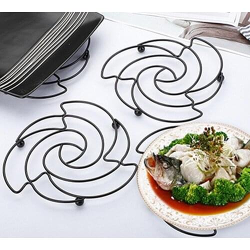 18.5 * 1.5 Cm Steel Wire Pot Pad Pan Pot Mat Holder Stand Insulation table mat Cookware Mats Coasters Creative mat