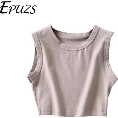 Sexy white crop top women summer top vintage cotton punk biker tank top korean casual cropped sleeveless top women